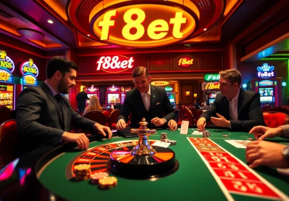Engage in thrilling gameplay at f88 bet’s vibrant casino featuring spinning roulette and poker excitement.